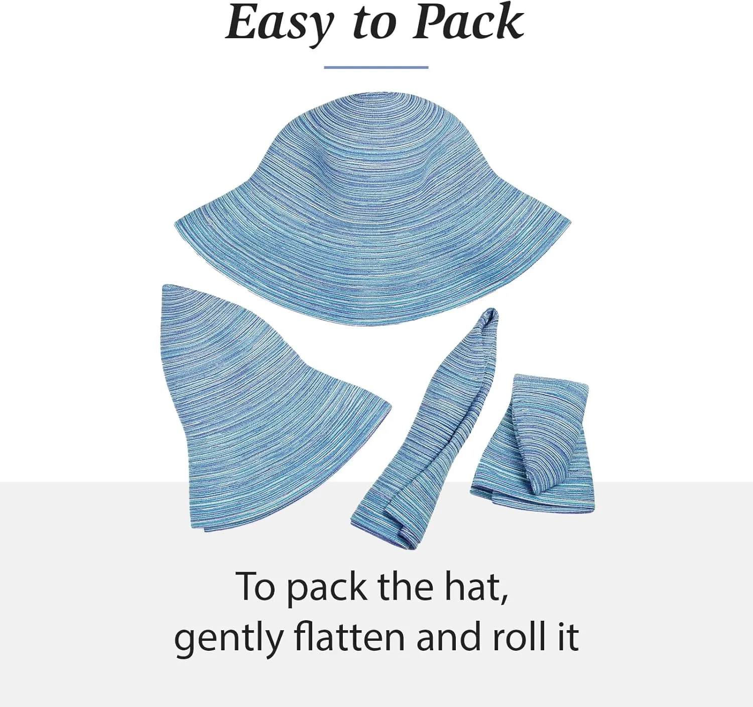 Wallaroo Hat Company Women’s Sydney Sun Hat - UPF 30  Sun Protection, Packable, Adjustable, Medium - Beach, Travel, Wide Brim