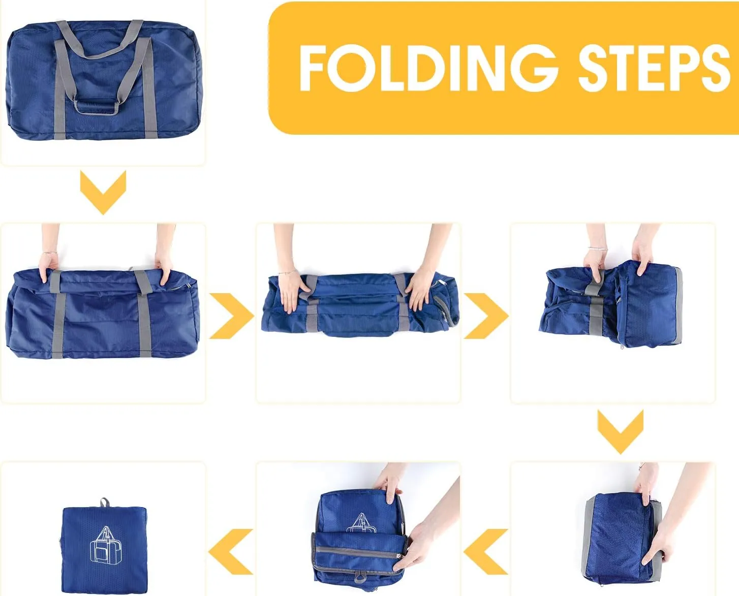 WANDF Foldable Travel Duffel Bag 60-120L Duffle Carry on for Women and Men