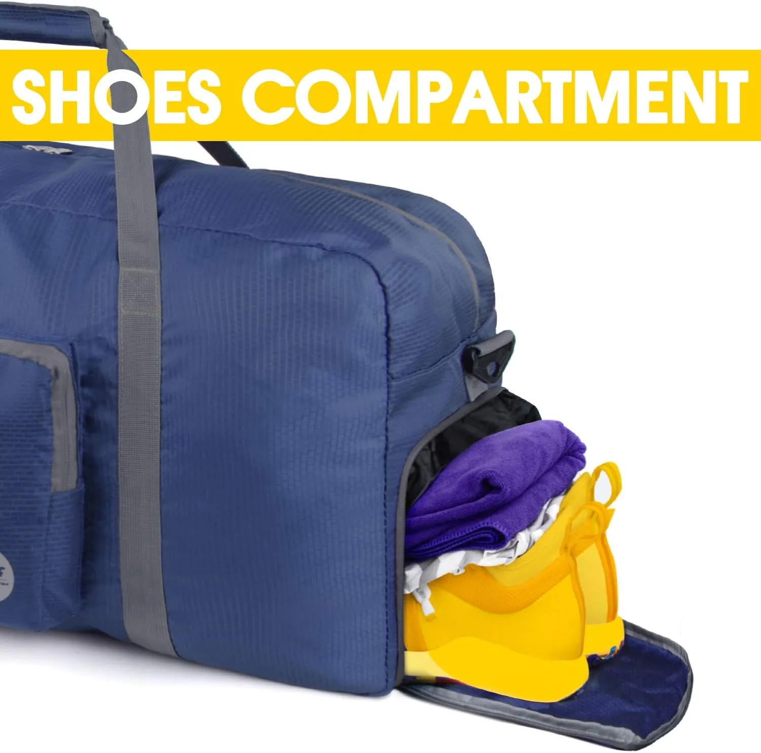 WANDF Foldable Travel Duffel Bag 60-120L Duffle Carry on for Women and Men