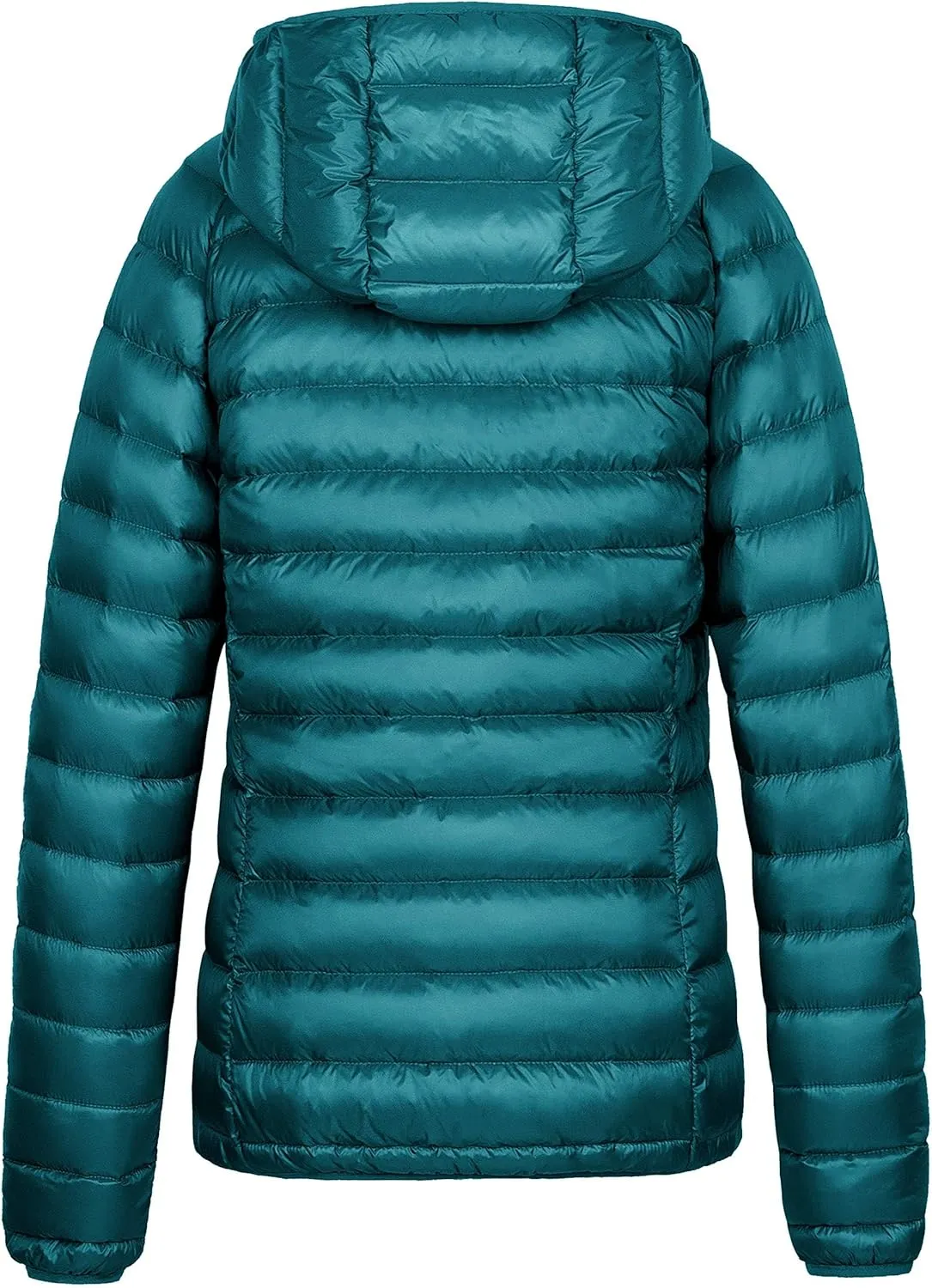 Wantdo Women's Packable Down Jacket Lightweight Puffer Jacket Hooded Winter Coat