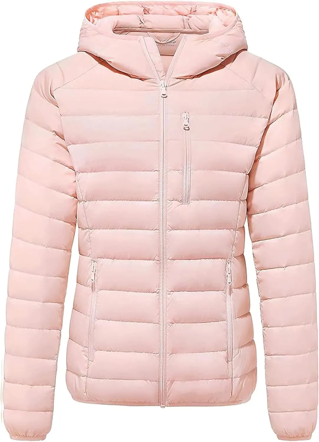Wantdo Women's Packable Down Jacket Lightweight Puffer Jacket Hooded Winter Coat