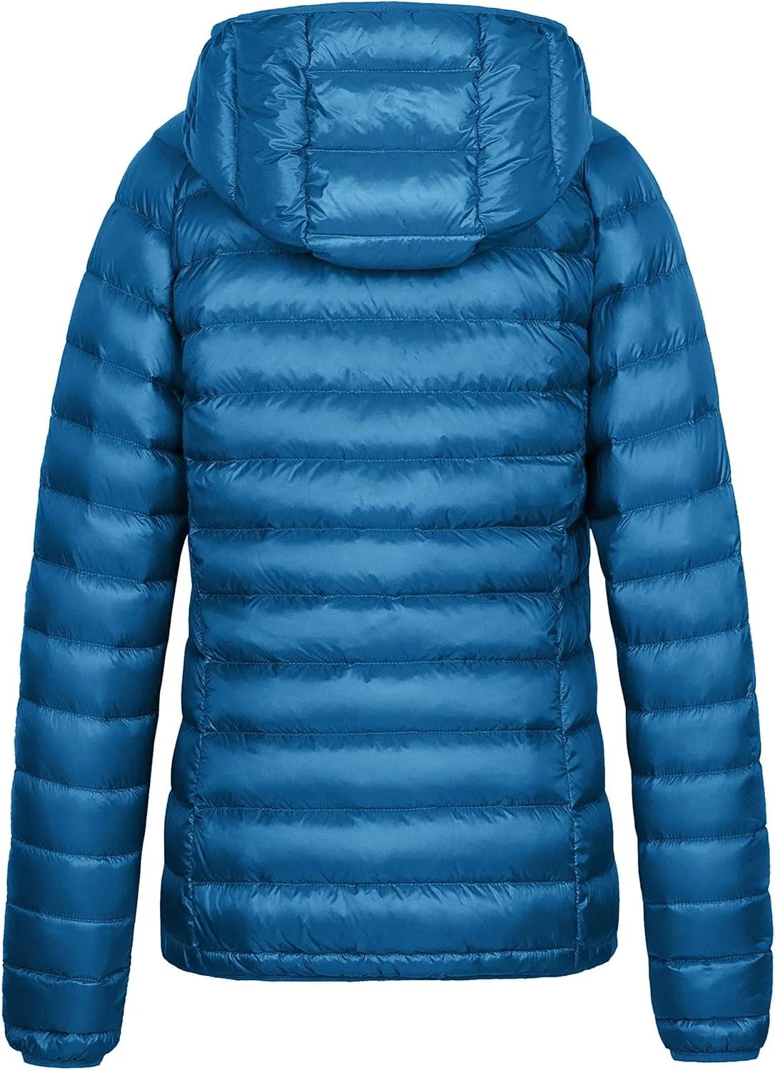 Wantdo Women's Packable Down Jacket Lightweight Puffer Jacket Hooded Winter Coat