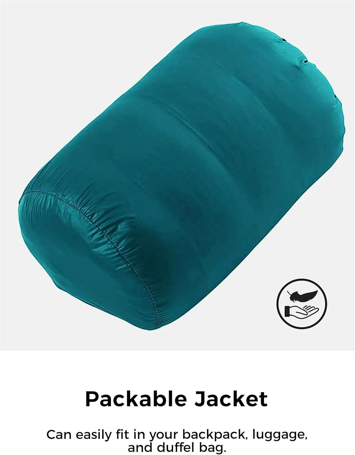 Wantdo Women's Packable Down Jacket Lightweight Puffer Jacket Hooded Winter Coat
