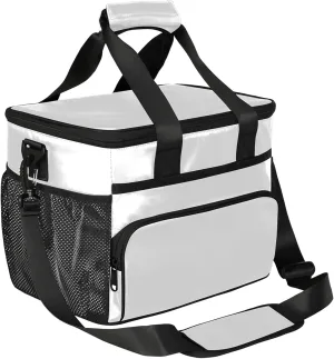 Watercolor Mushrooms Grassy Extra Large Reusable Lunch Tote Bag with Reinforced Handle Removable Adjustable Shoulder Straps, Leakproof Insulated Lunch Box, 17L Lunch Cooler Bag for Adults Women Men
