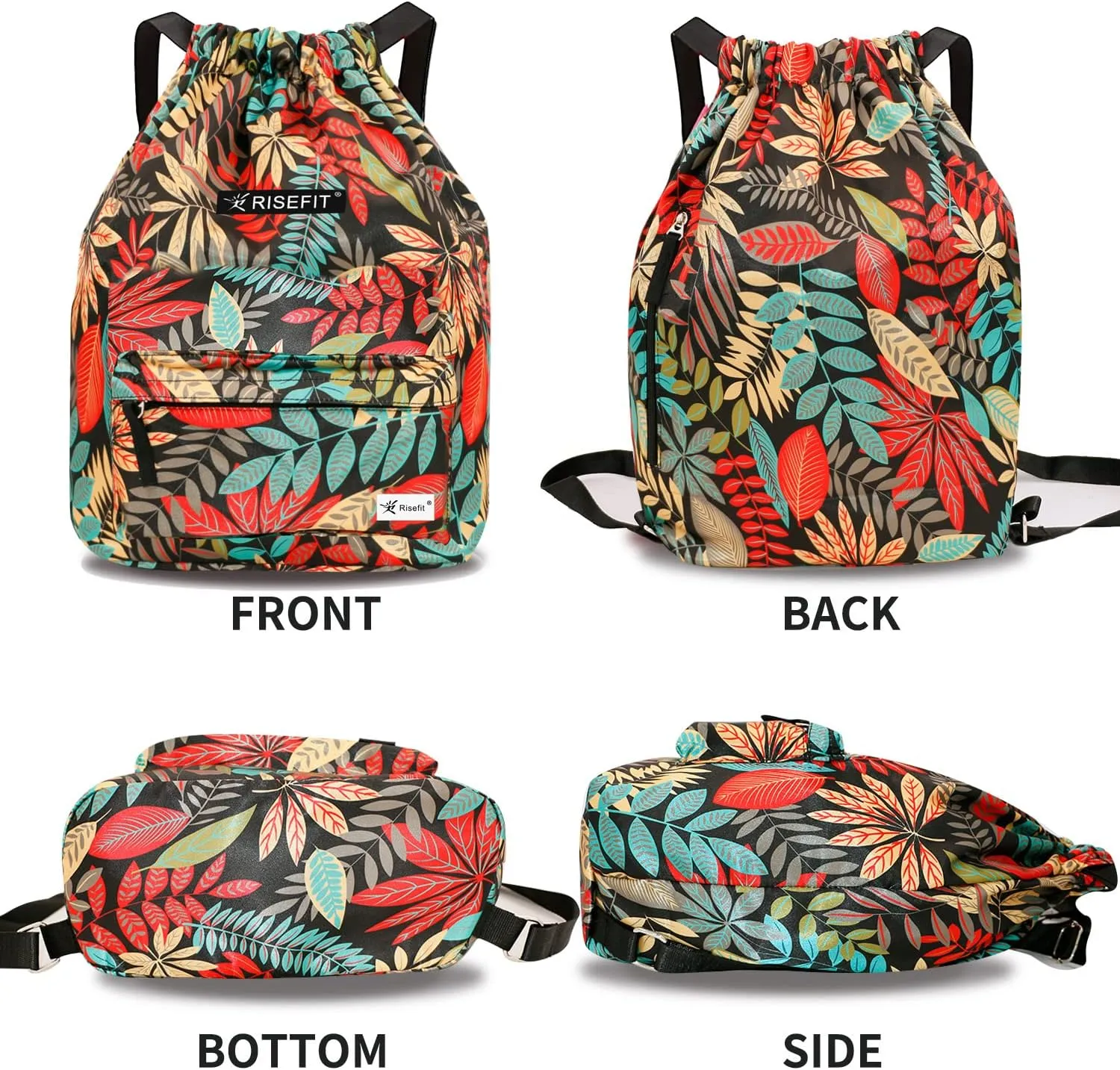 Waterproof Drawstring Bag, Gym Bag Sackpack Sports Beach Backpack for Men Women
