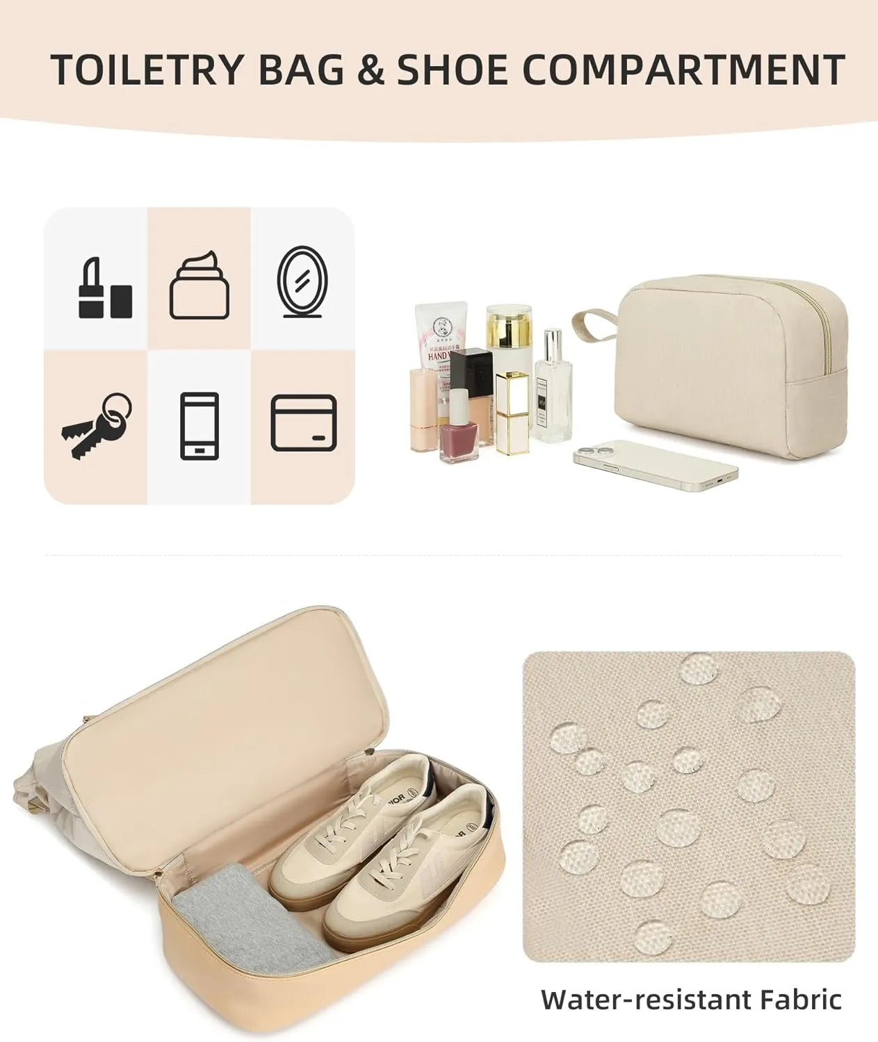 Weekender Bags for Women, Large Duffle Travel Tote Bag with Shoe Compartment,Personal Item Carry On Overnight Hospital Bag