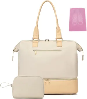 Weekender Bags for Women, Large Duffle Travel Tote Bag with Shoe Compartment,Personal Item Carry On Overnight Hospital Bag
