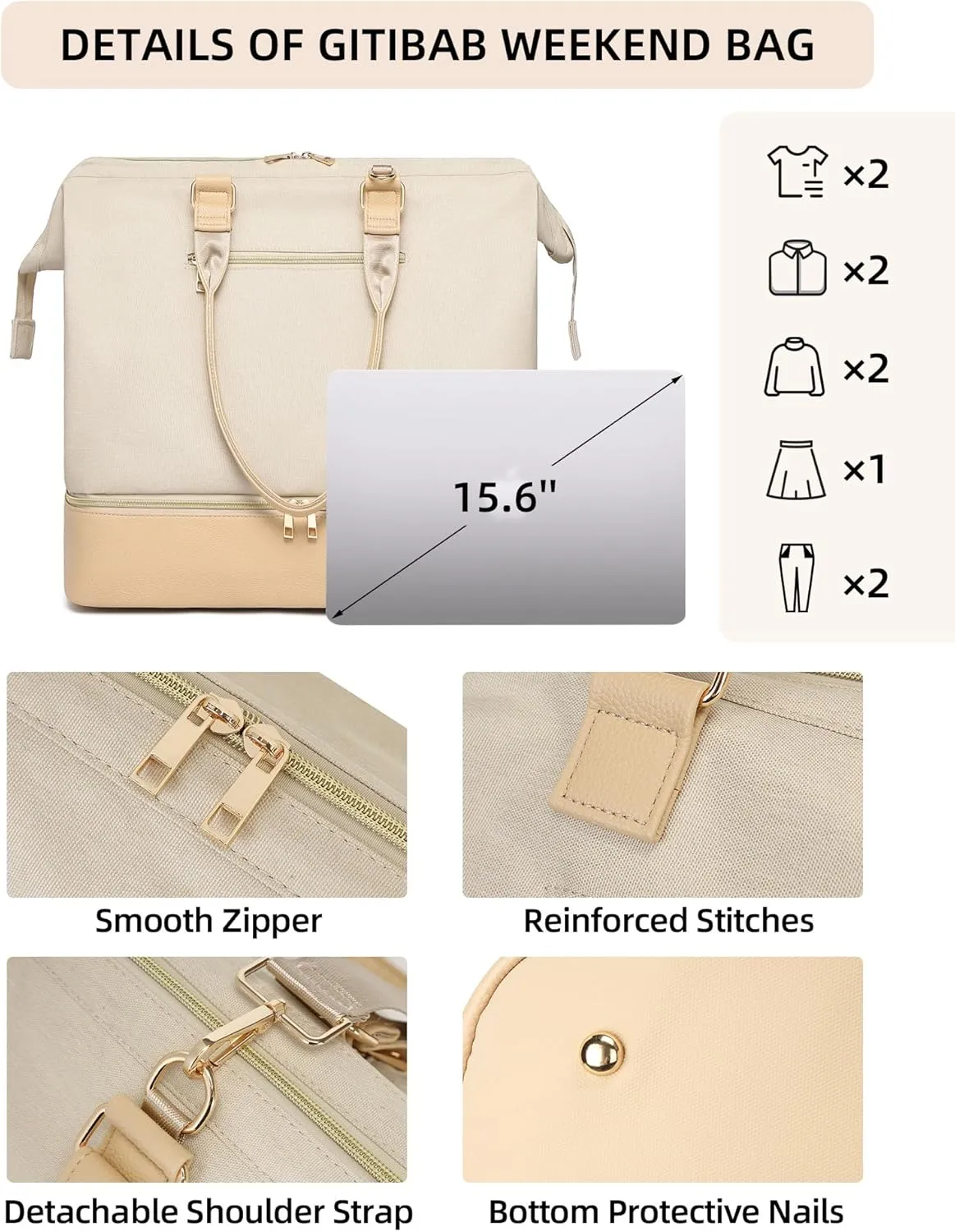 Weekender Bags for Women, Large Duffle Travel Tote Bag with Shoe Compartment,Personal Item Carry On Overnight Hospital Bag