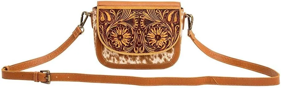 Western Leather Shoulder Bag for Women - Upcycled Crossbody Bag Chaithra