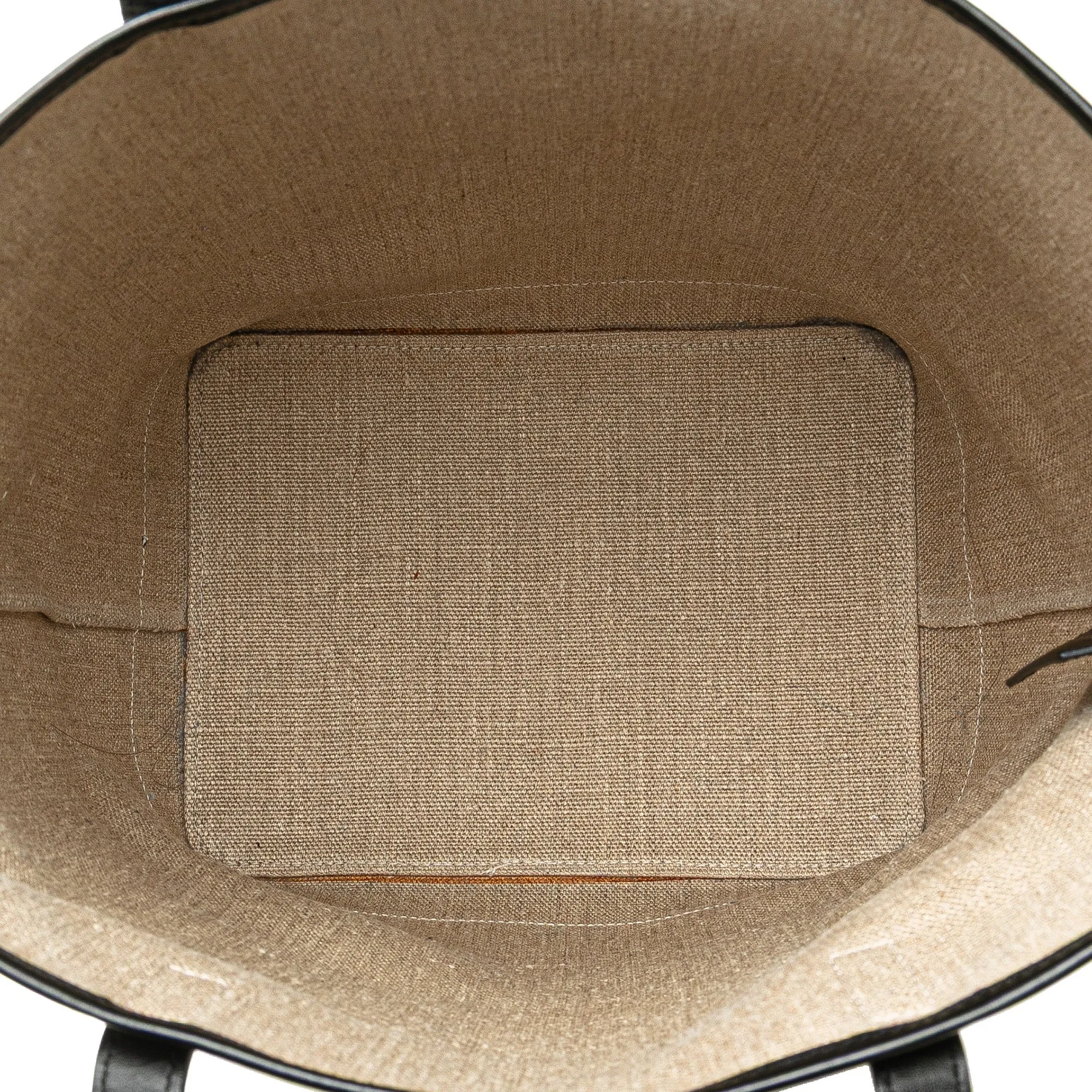 White Saint Laurent Canvas Teddy Drawstring Shopping Tote