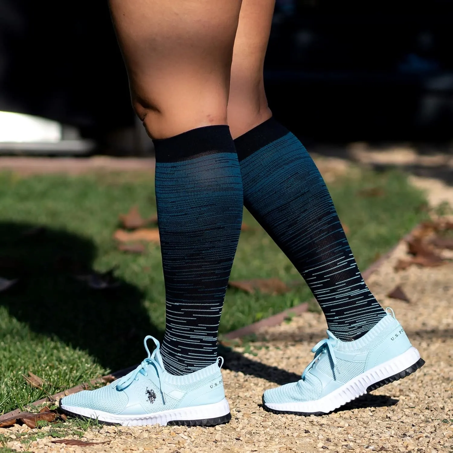 Wide Calf Compression Socks for Women & Men Extra Large Size Support Socks for Nurses Running Pregnant Travel, 15-20 mmHg