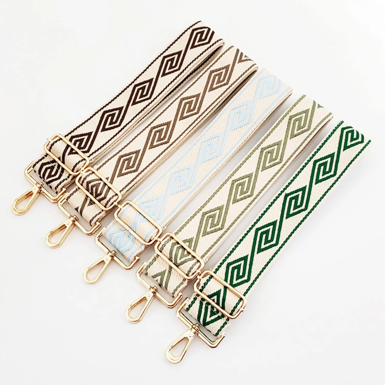 Wide Diamond Pattern Purse Bag Strap Replacement Adjustable Crossbody Handbag Purse Strap Handbag Strap Extender (Red)