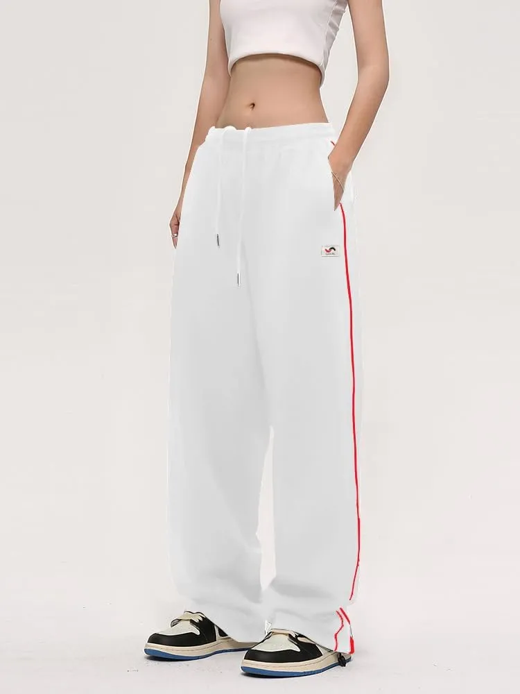 Women Casual Drawstring Sweatpants High Waist Straight Leg Track Pant Y2K Baggy Joggers with Pockets