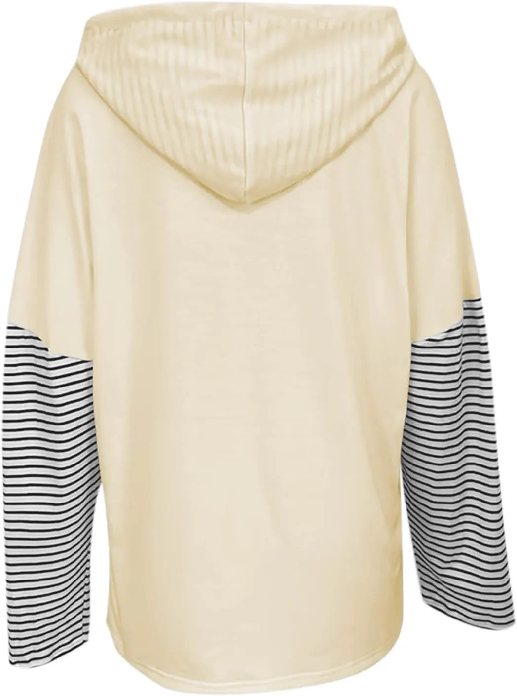 Women Oversized Sweatshirts 2024 Trendy Block Color Drawstring Pullover Hoodies Casual Fall Fashion Clothes