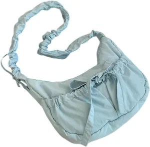 Women Shoulder Bag Lovely Bows Armpit Bag Korean Styles Messengers Bag Shopping Bag Drawstring Crossbody Bag for Daily