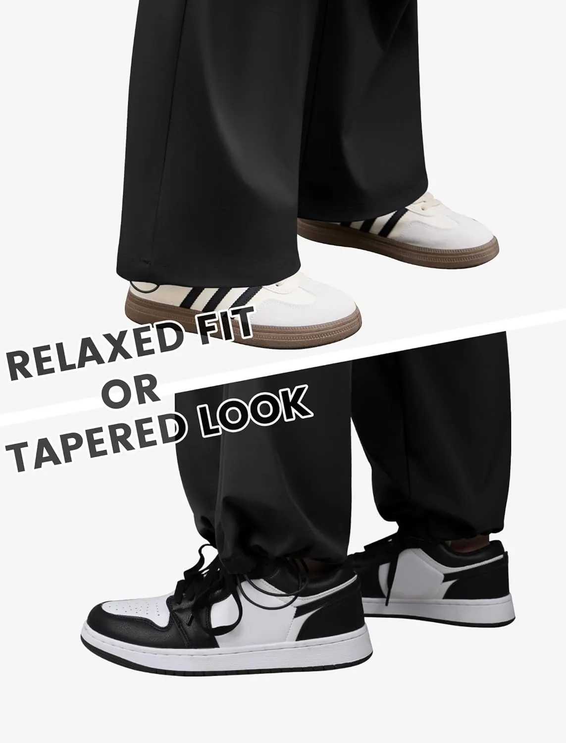 Womens Cargo Pants Elastic Waist Wide Leg Parachute Pants with 4 Pockets Baggy Hiking Trousers Travel Y2K Waterproof