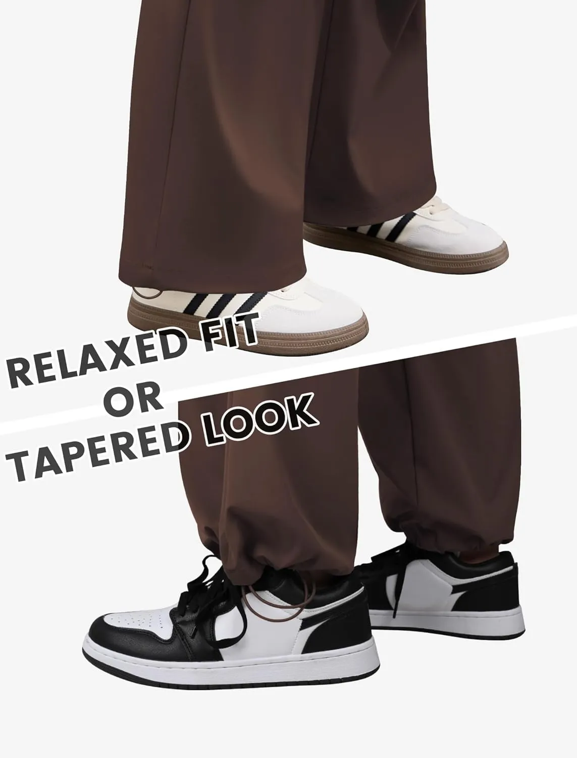 Womens Cargo Pants Elastic Waist Wide Leg Parachute Pants with 4 Pockets Baggy Hiking Trousers Travel Y2K Waterproof