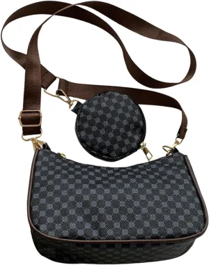 Women's Cherry Graphic Zipper Crossbody Bag Adjustable Strap Cute Hobo Bag with Small Purses