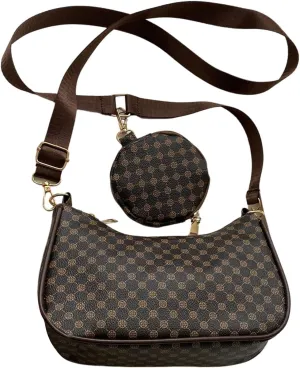 Women's Cherry Graphic Zipper Crossbody Bag Adjustable Strap Cute Hobo Bag with Small Purses