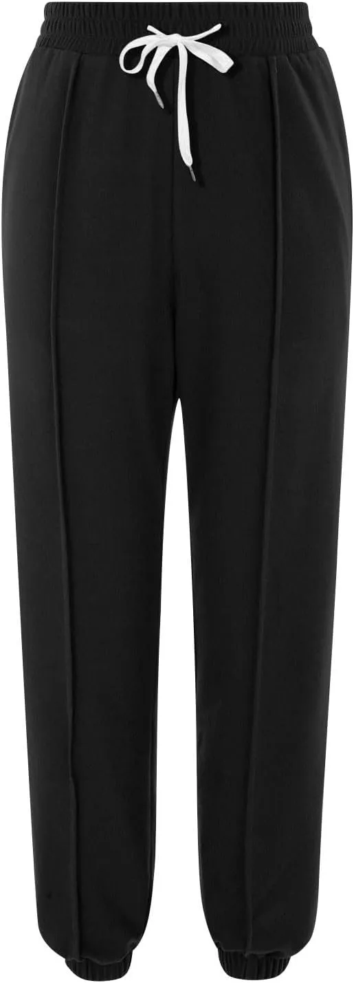 Women's Cinch Bottom Sweatpants High Waisted Athletic Joggers Drawstring Pants with Pockets Sports Trousers