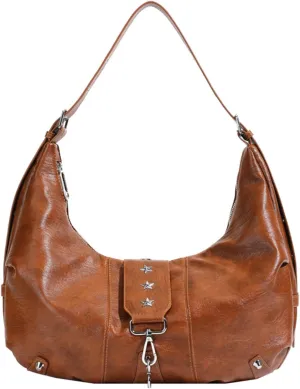 Women's Crescent Shoulder Bag Retro 90s Handbag PU Leather Crossbody Bag Fashion Messenger Bag Tote Bag