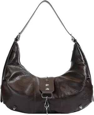 Women's Crescent Shoulder Bag Retro 90s Handbag PU Leather Crossbody Bag Fashion Messenger Bag Tote Bag