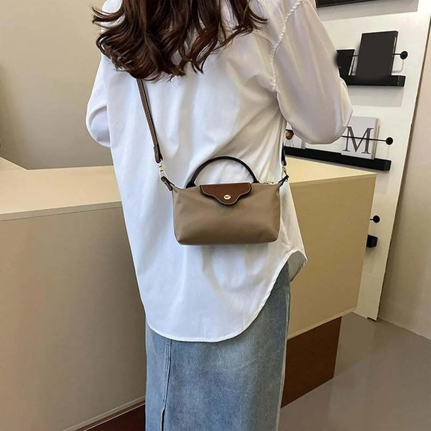Women's Fashion Colorblock MMini CCrossbody Bag | Nylon Polyester Fashionable Handbags for Women | Handbags Purses with