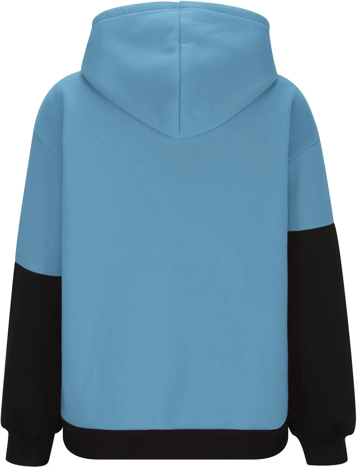 Womens Fashionable Hoodies Color Blocked Sweatshirts Drawstring Hooded Pullover with Pocket Casual Fall Outfits