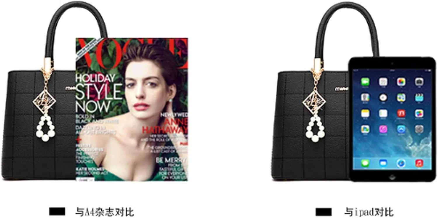 Women's Handbag PU Pendant Elderly Large Capacity Shoulder Shopping Bag