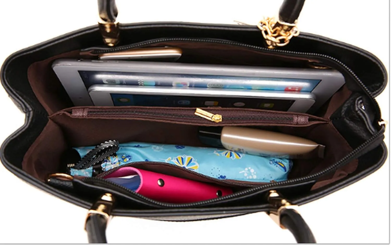 Women's Handbag PU Pendant Elderly Large Capacity Shoulder Shopping Bag