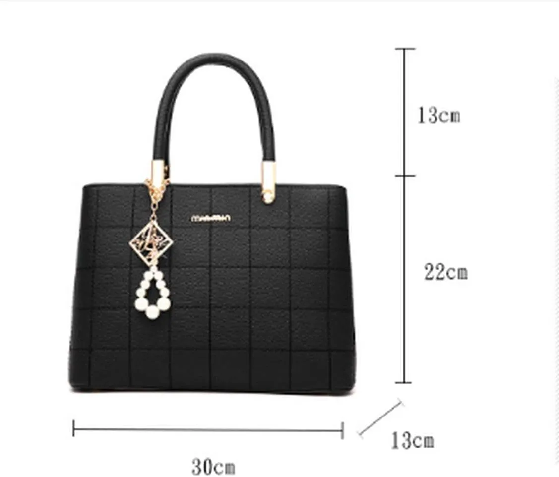 Women's Handbag PU Pendant Elderly Large Capacity Shoulder Shopping Bag