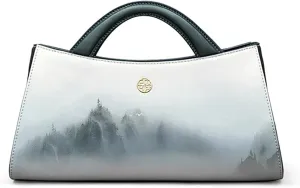 Women's Handbag Top-handle Purse Original Artwork on Tote Shoulder Bag, Fashion leather Satchel Purse, Inspired by Nature and Vintage Art, Great Gift for Ladies