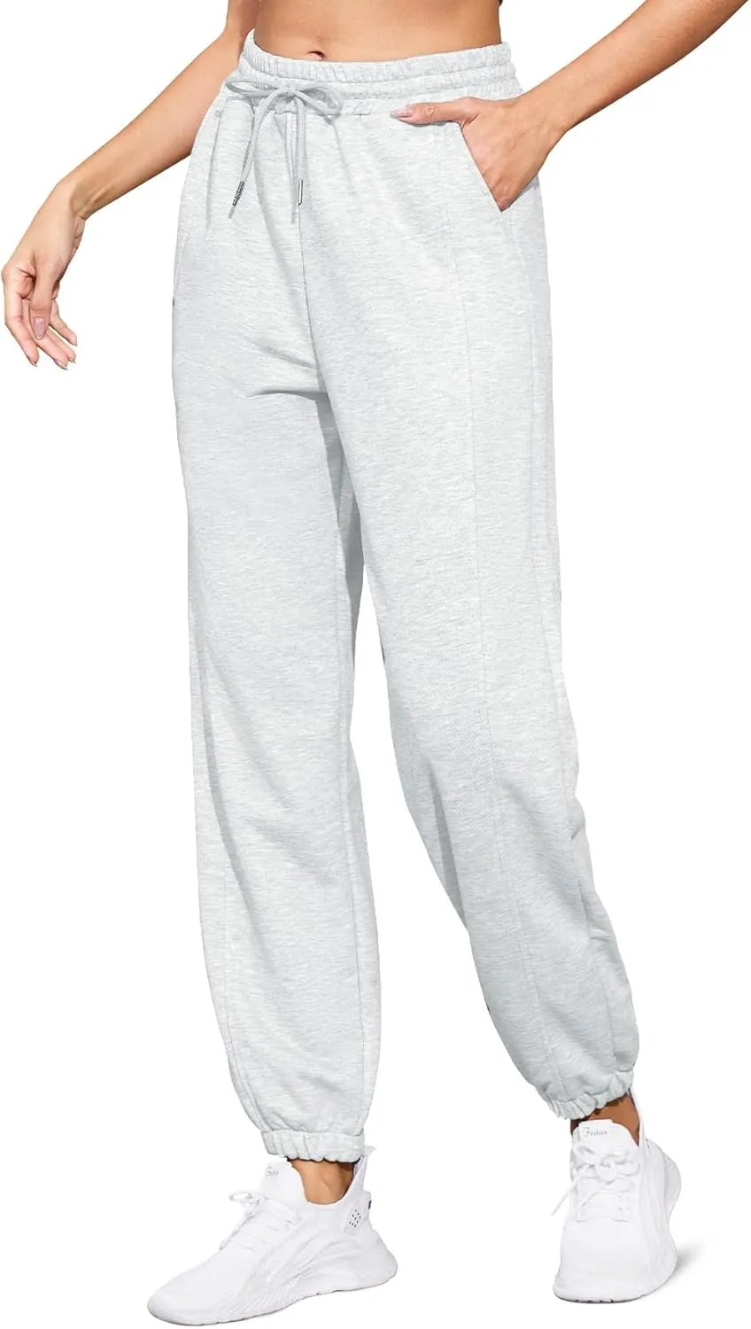 Women's High Waist Baggy Sweatpants Lounge Drawstring Workout Pants with Pockets Sweats for Women Running Joggers