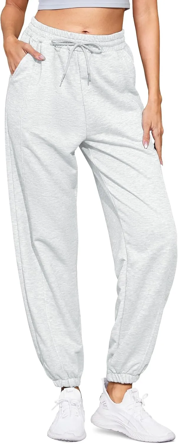 Women's High Waist Baggy Sweatpants Lounge Drawstring Workout Pants with Pockets Sweats for Women Running Joggers
