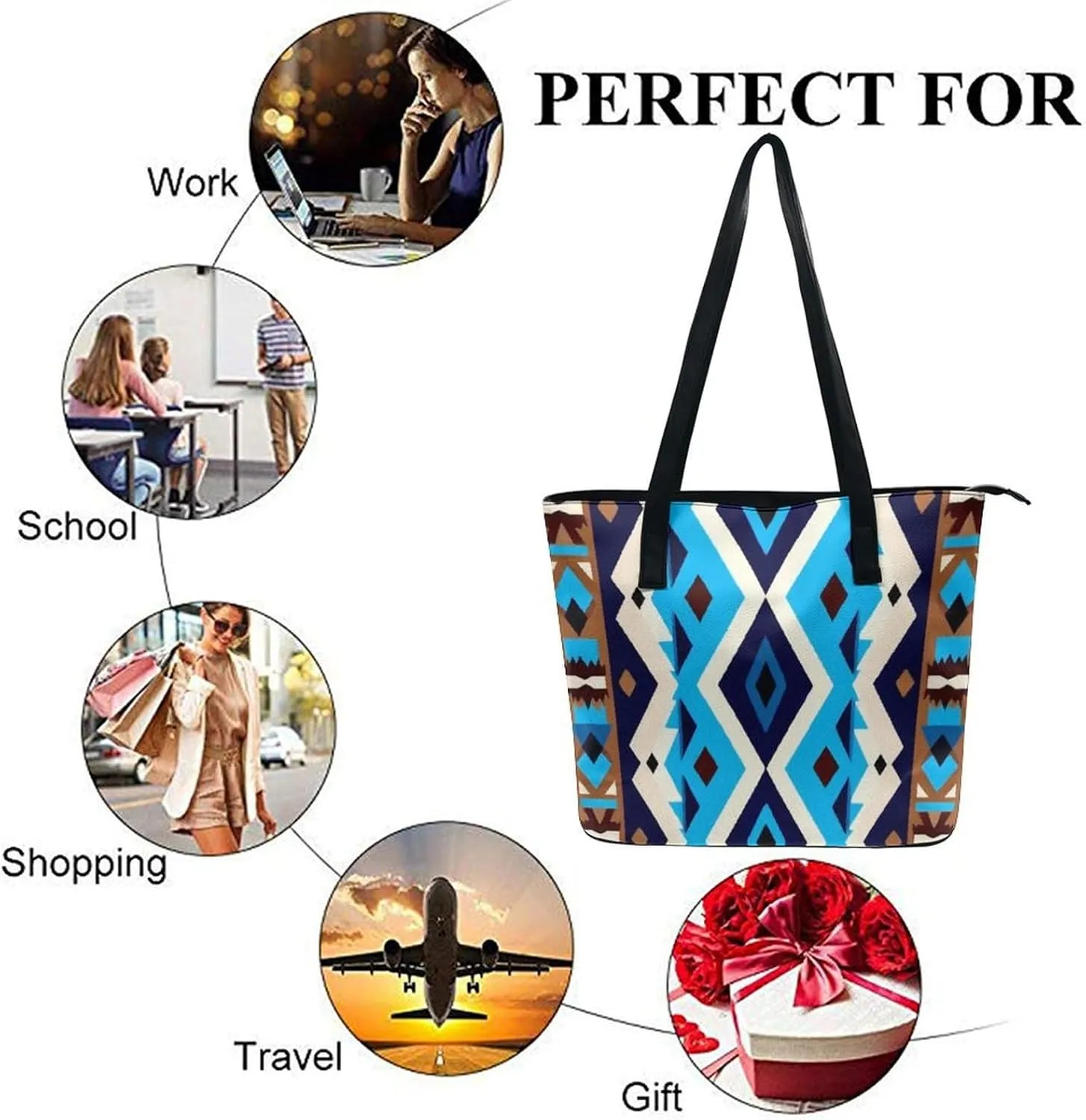 Women's Large Capacity Travel Tote Bag Waterproof Durable Shopping Handbag