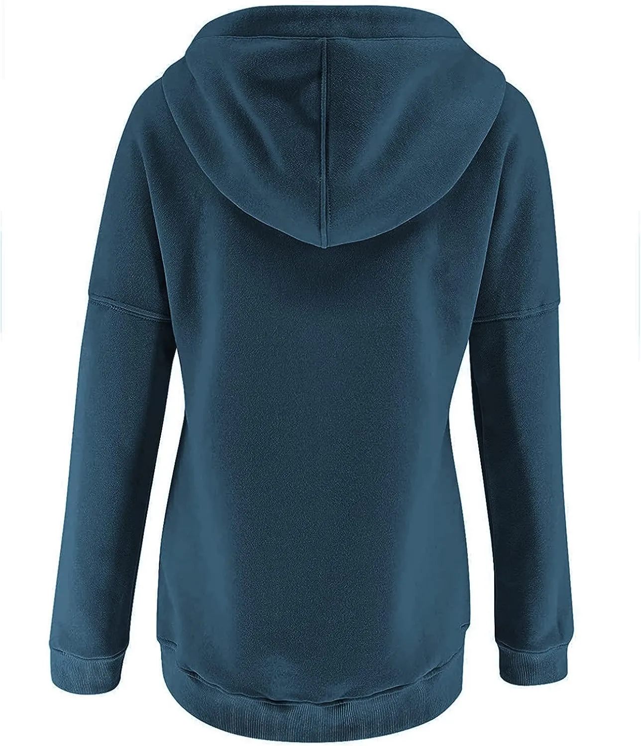 Womens Long Sleeve Button Up Sweatshirt Trendy Solid Color Warm Drawstring Hoodies Going Out Y2K Athletic Casual Top