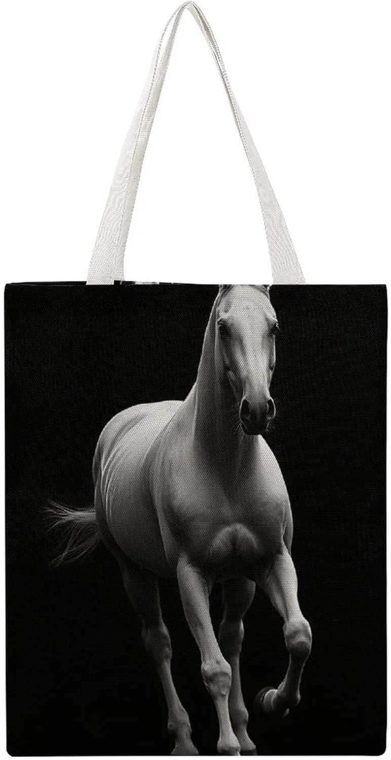 Womens Printed Canvas Tote Bag Extra Large Reusable Handbag for Daily Shopping or Travel
