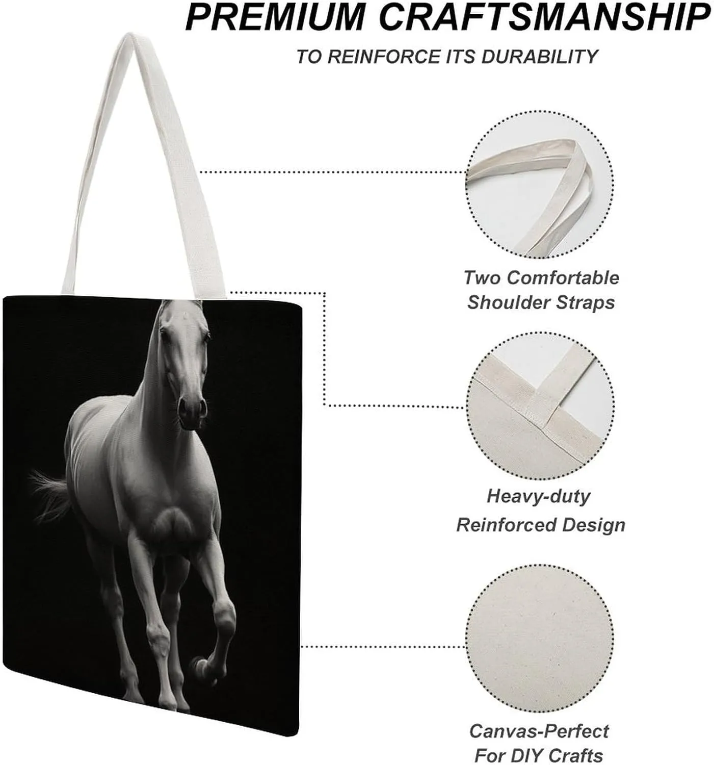 Womens Printed Canvas Tote Bag Extra Large Reusable Handbag for Daily Shopping or Travel