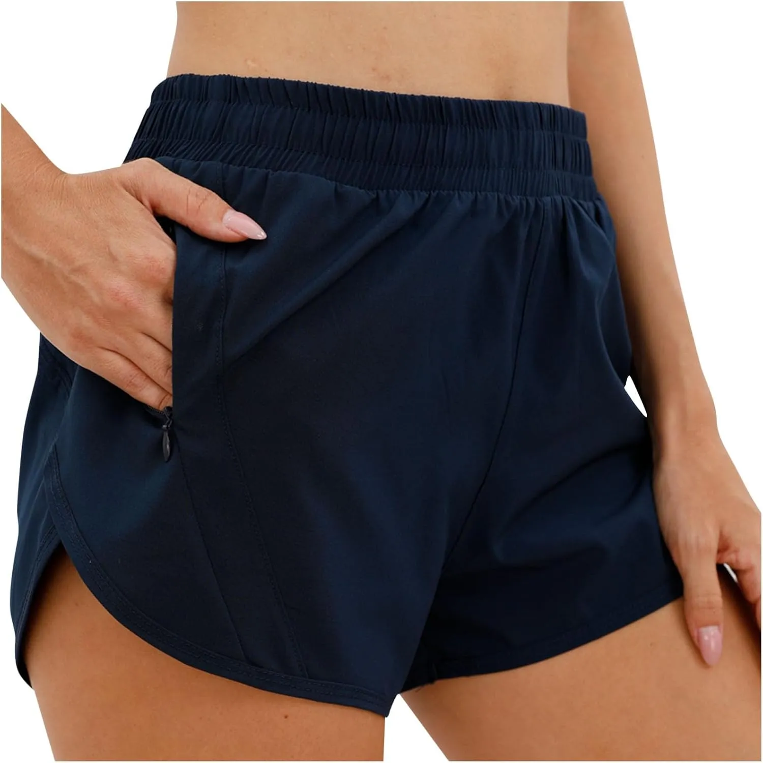 Womens Shorts Casual Drawstring Elastic Waist Running Pants Loose Drawstring Solid Color Athletic Beach Shorts
