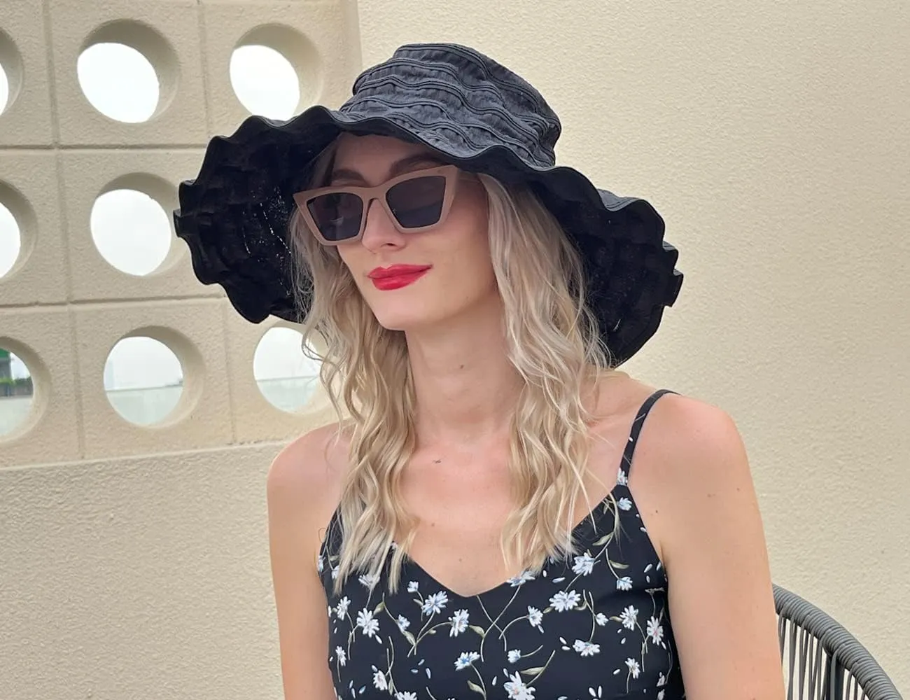 Womens Wide Brim Sun Hat Travel Foldable Vintage Summer Beach UV Hats