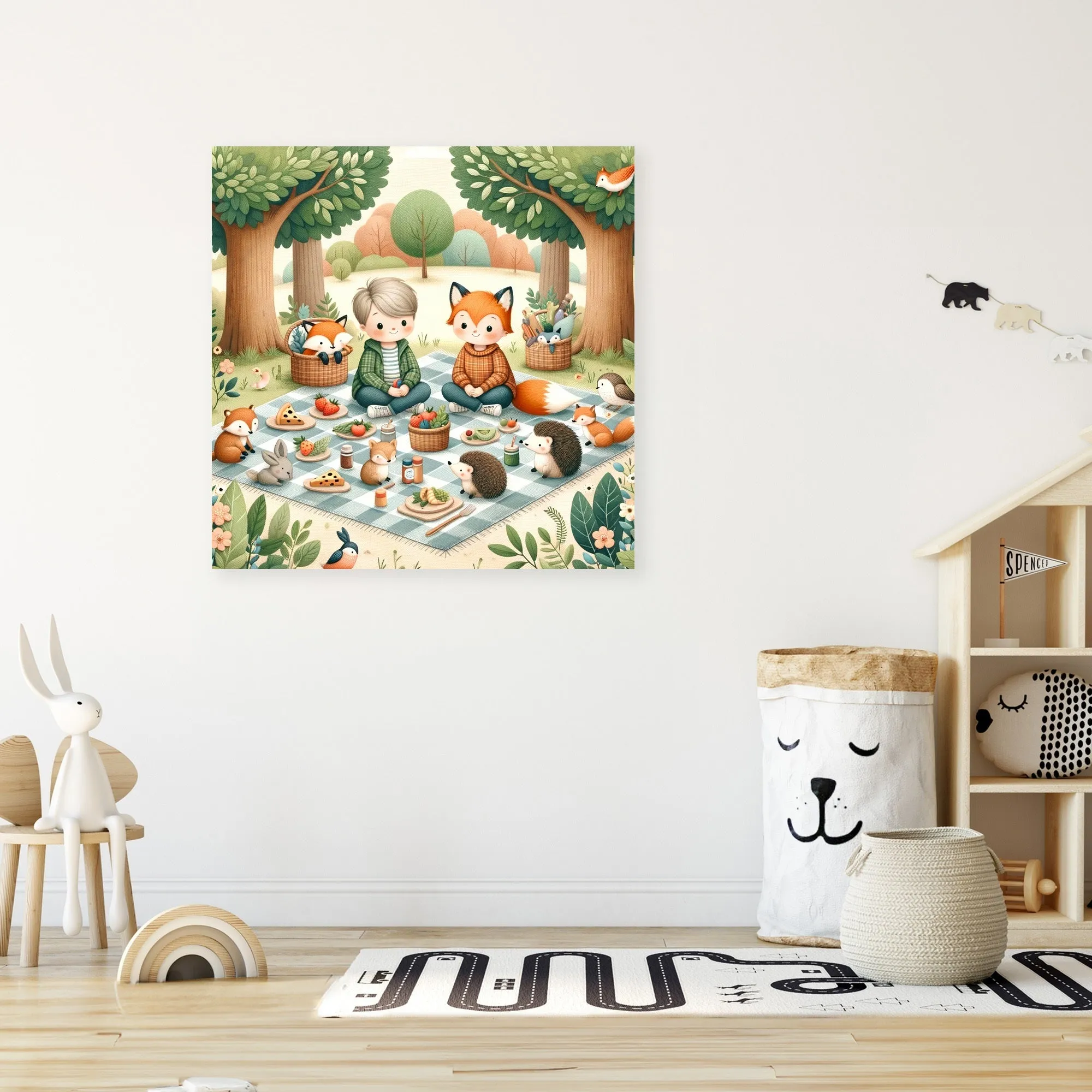 Woodland Picnic Canvas