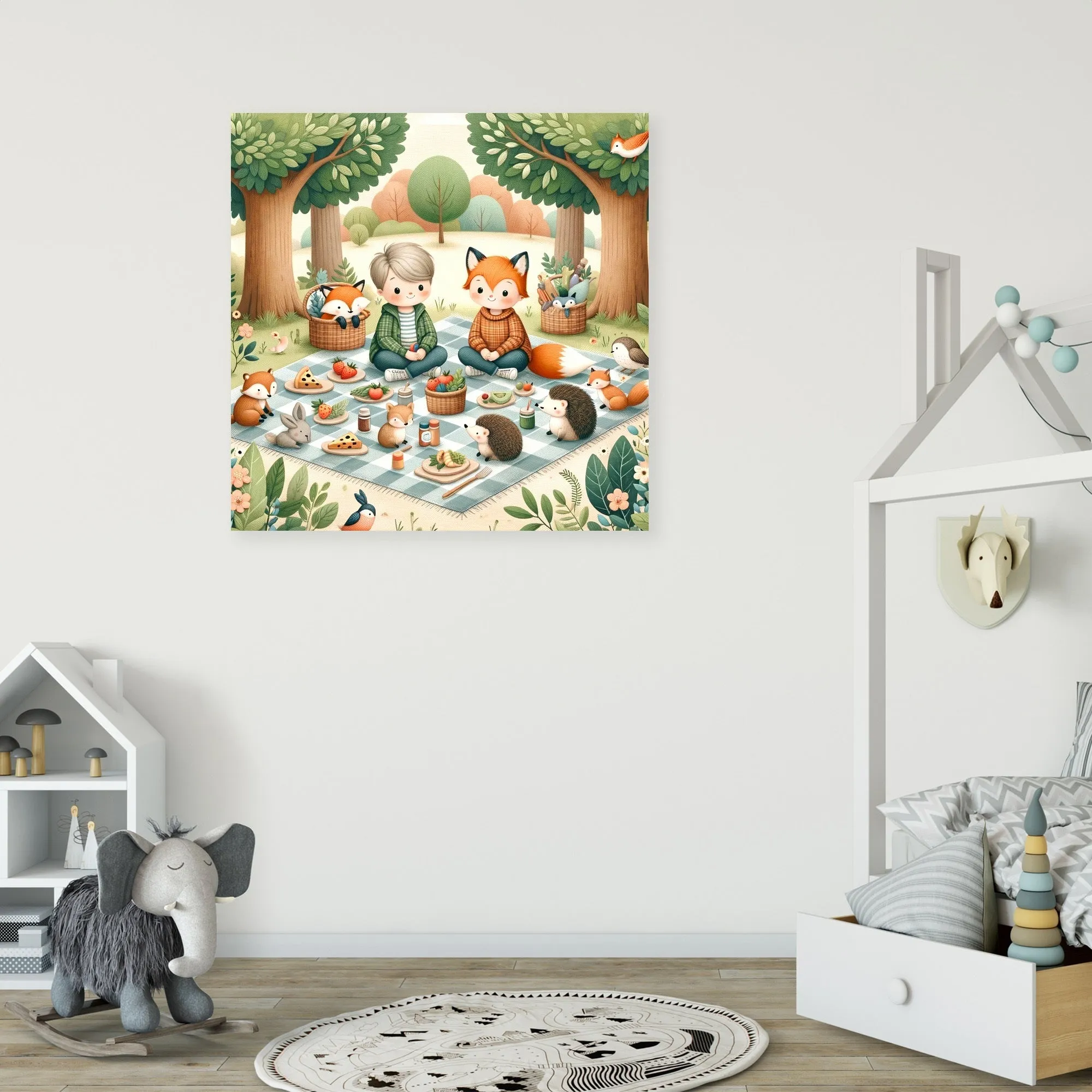 Woodland Picnic Canvas