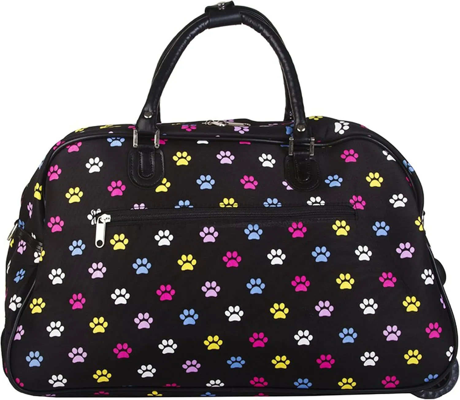 World Traveler Animal Prints 21-Inch Carry-On Rolling Duffel Bag, Multi Paws