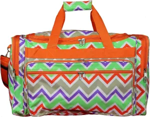 World Traveler Chevron 22-inch Carry-on Duffle Bag with Adjustable Shoulder Strap