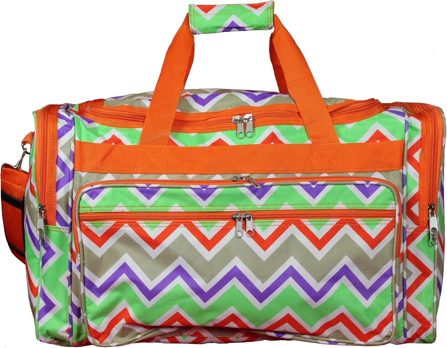 World Traveler Chevron 22-inch Carry-on Duffle Bag with Adjustable Shoulder Strap