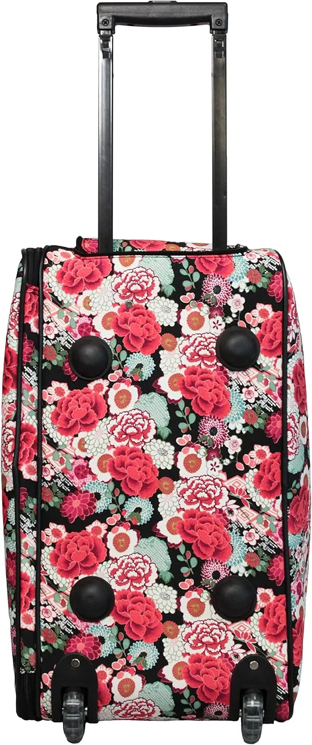 World Traveler Chevron Prints 21-inch Carry-on Rolling Duffel Bag