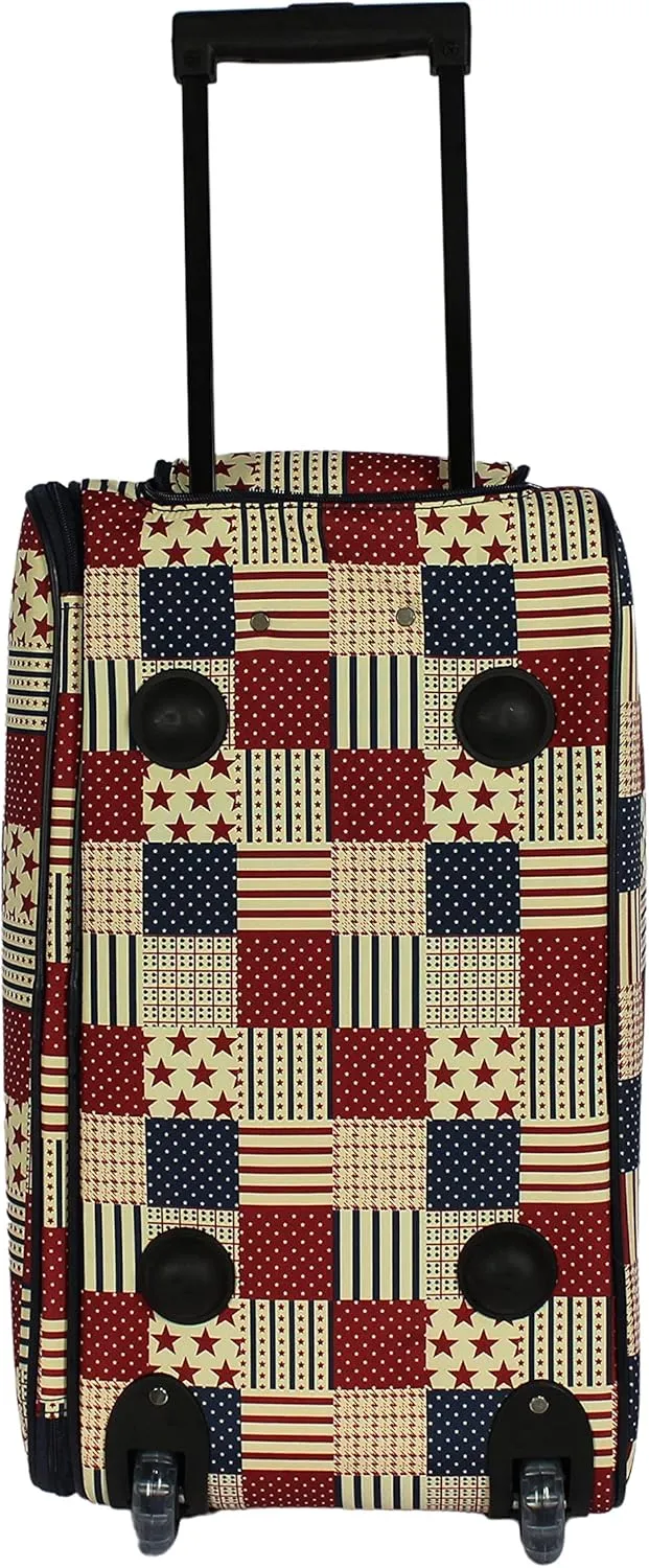 World Traveler Classic Prints 21-inch Carry-on Rolling Duffel Bag
