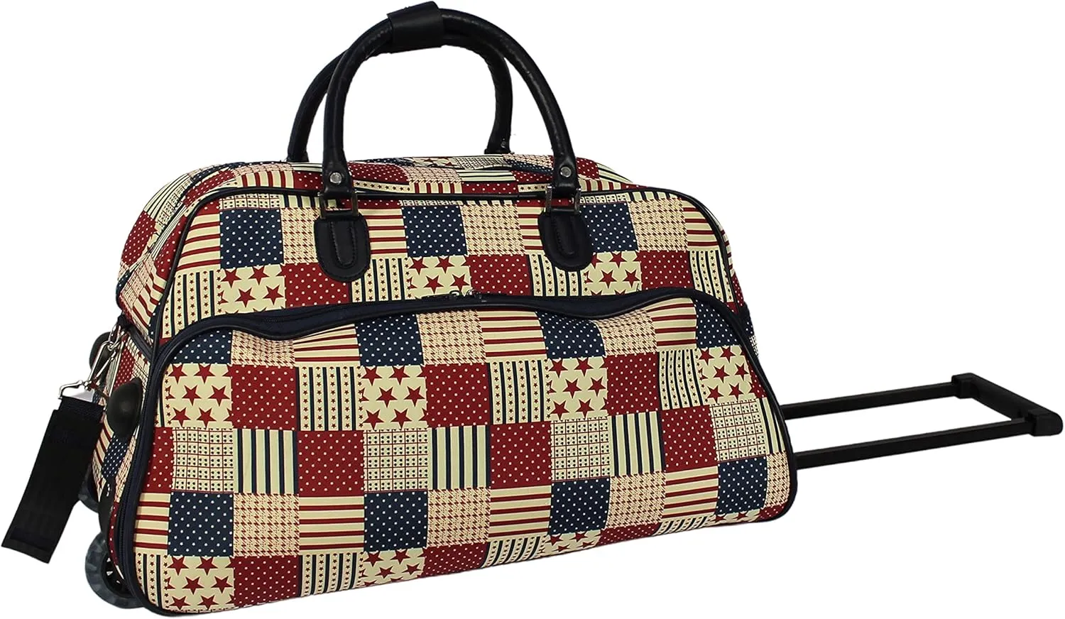World Traveler Classic Prints 21-inch Carry-on Rolling Duffel Bag