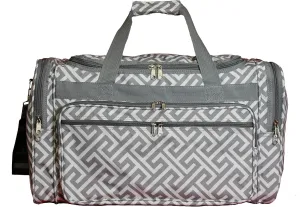 World Traveler Greek Key 22-inch Carry-on Duffle Bag with Adjustable Shoulder Strap