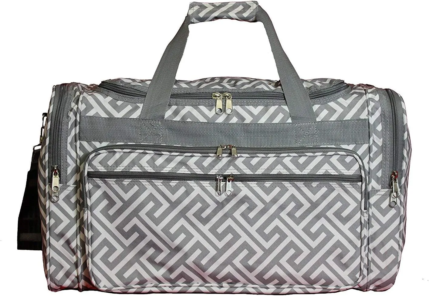 World Traveler Greek Key 22-inch Carry-on Duffle Bag with Adjustable Shoulder Strap
